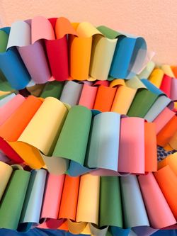 Rainbow Paper Garland