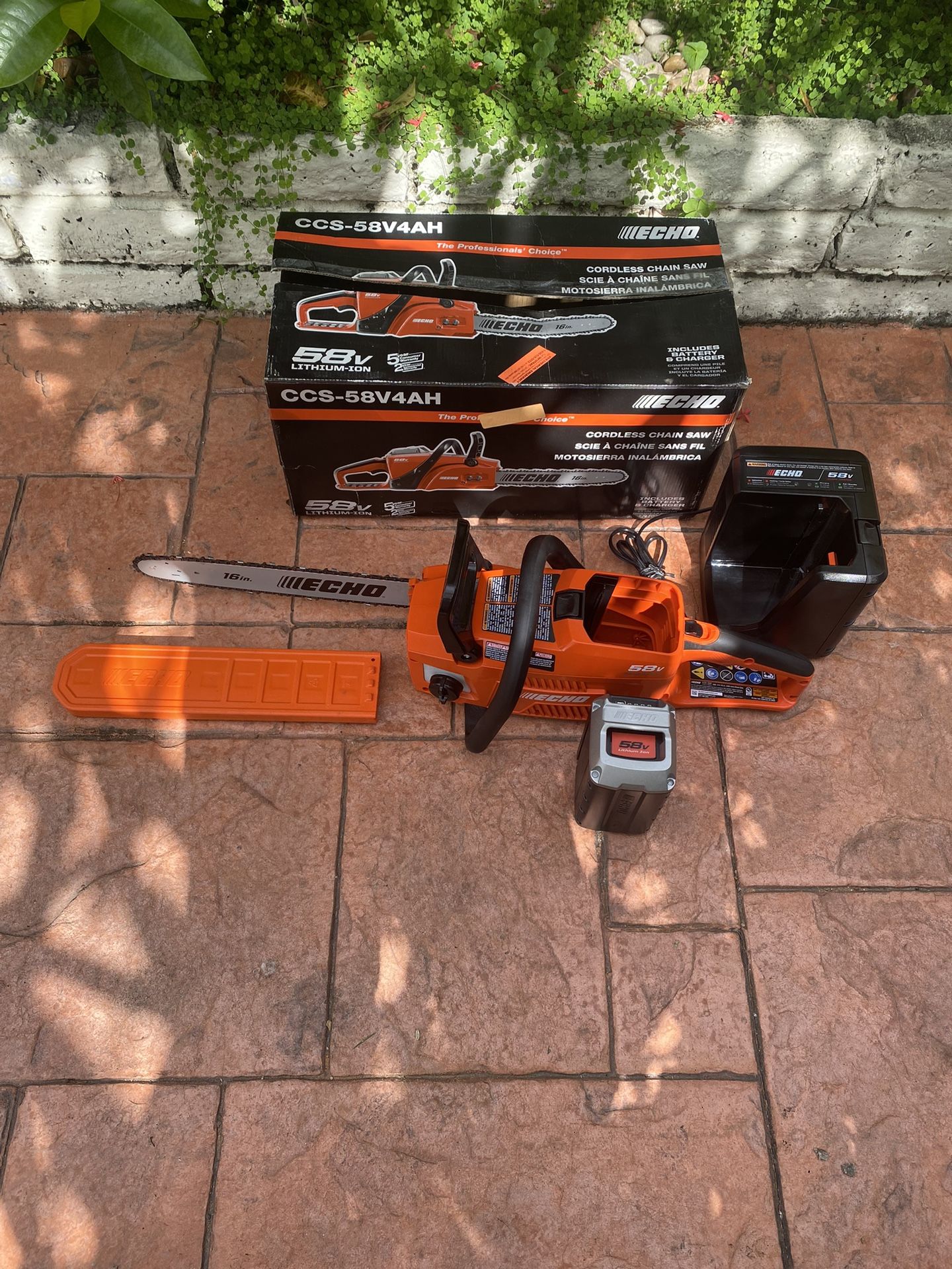 58V Chainsaw Echo 16 with Battery And Charger for Sale in Halndle Bch FL OfferUp
