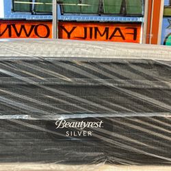 Cal King Mattress, Beauty Rest, Silver, Plush Pillow Top!! Clearance Sale ‼️