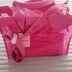 Juicy Couture Hot Pink Clear Tote