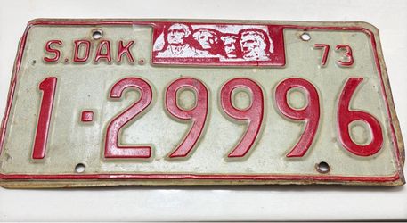 Vintage 73 South Dakota License Plate
