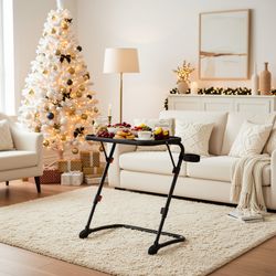 Homy Casa Baseline Adjustable Folding Table Desk for Gaming, Work & Study,Black