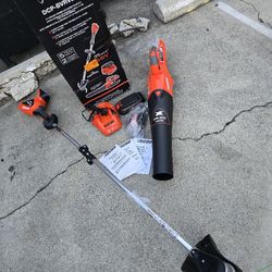 ECHO 56V eFORCE Cordless Straight Shaft String Trimmer and Handheld X Series Power Leaf Blower Combo Kit