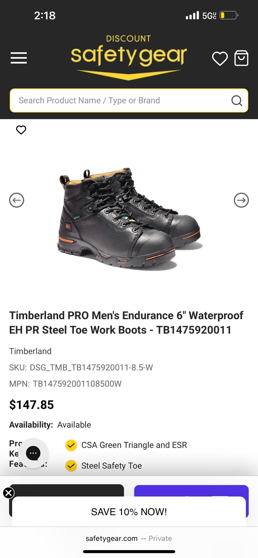 Timberland Work Boots