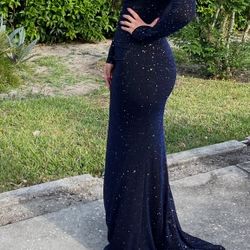 Navy Blue Gown
