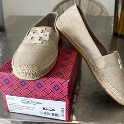 Tory Burch metallic linen