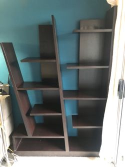 Modern Dark wood bookshelf
