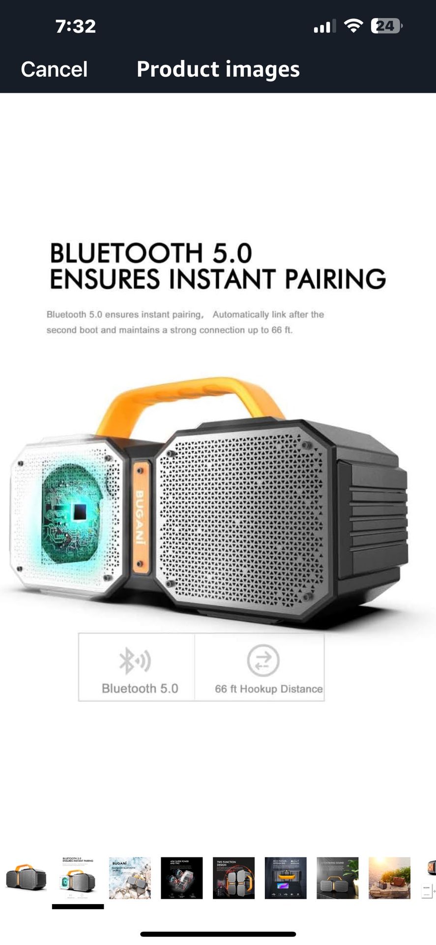 Bluetooth Speakers, Waterproof Outdoor Speakers Bluetooth 5.0?40W Wireless Stereo Pairing Booming Bass Speaker,2400 Minutes Playtime with 8000mAh Powe