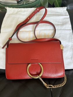 Chloe Faye Dahlia Red crossbody bag