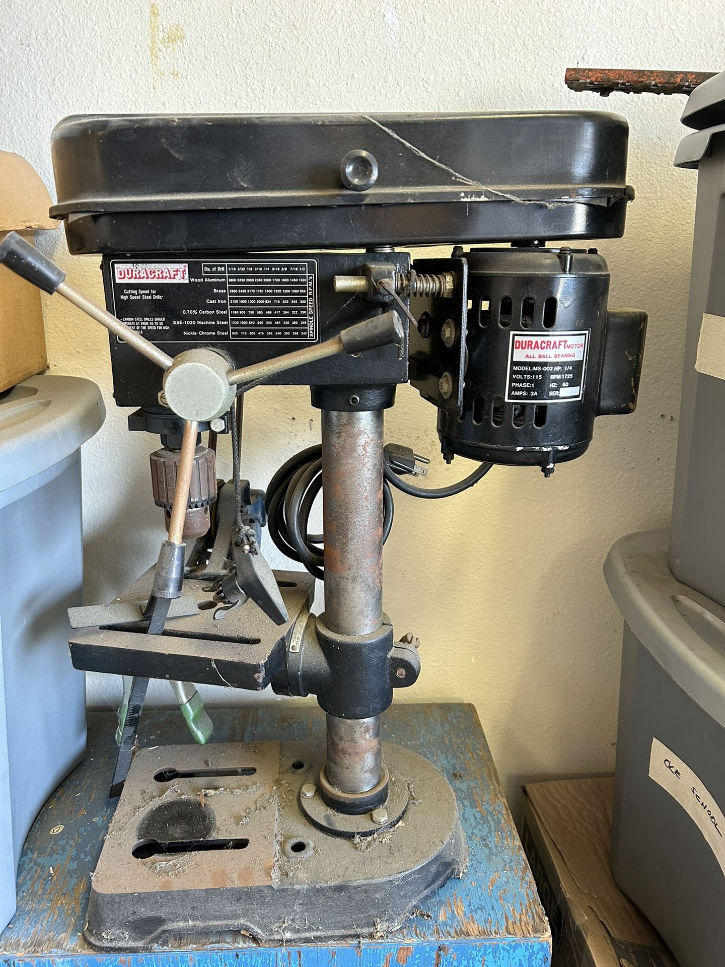 Duracraft Motor Bench Drill Press
