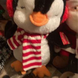 Penguin stuffed animal Christmas
