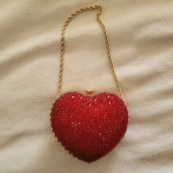 Heart Rhinestone Purse