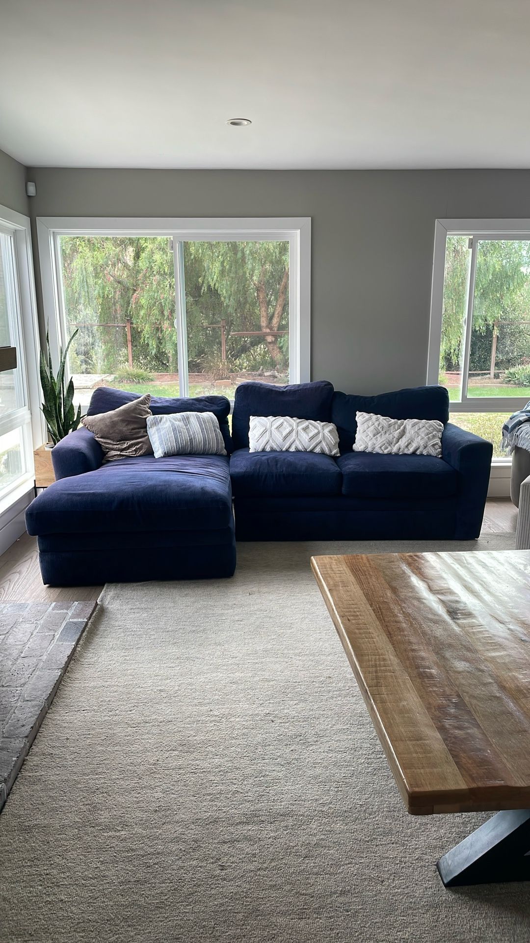 Blue Sectional Couch 