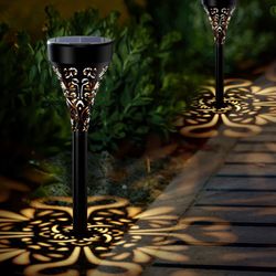 Outdoor Solar Lights, 6 Pack LED Solar Pathway Lights