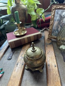 Vintage Moroccan Brass Tea Set 