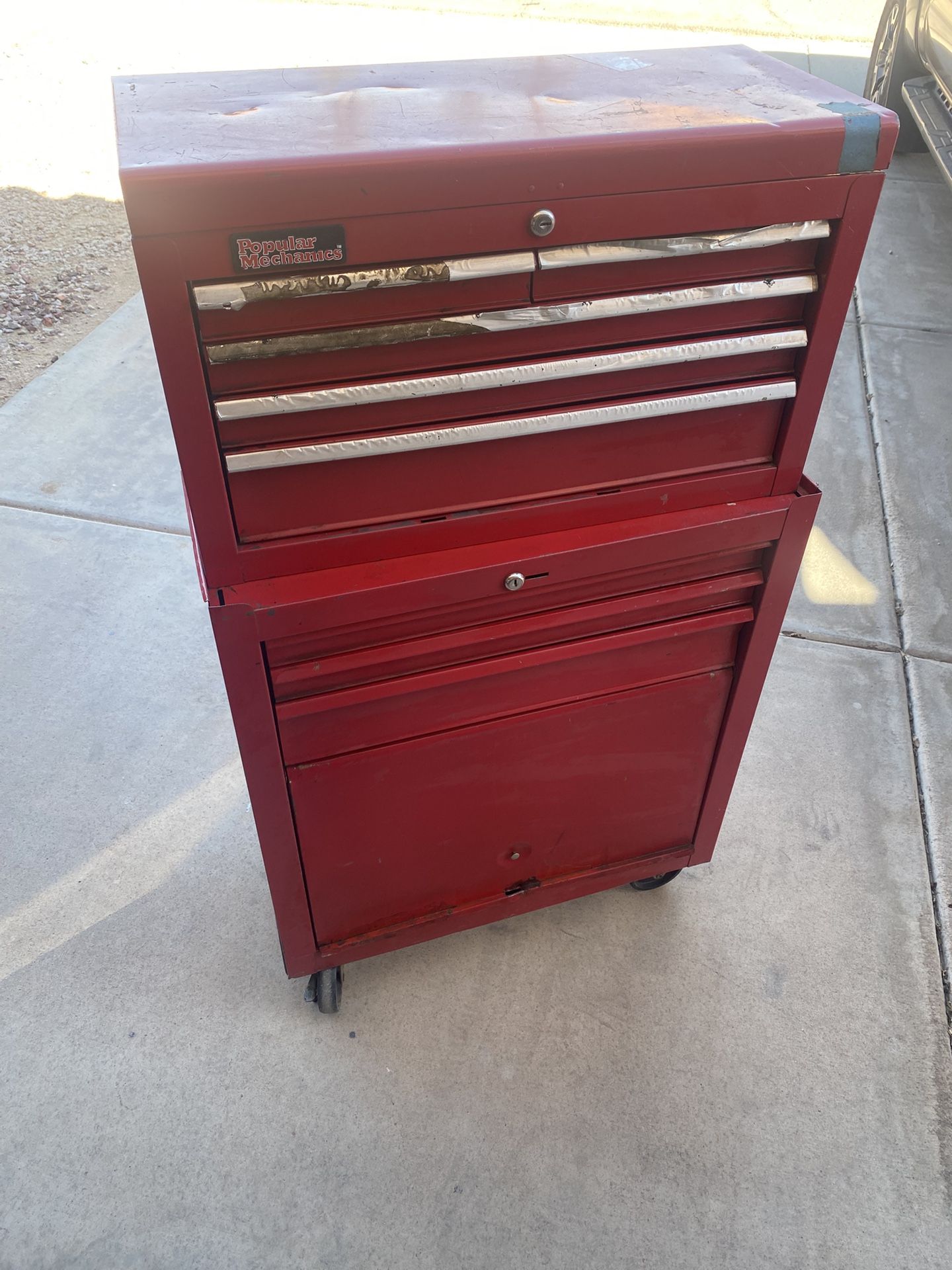 Red Tool Box 47”H 26.5”W 14”D For Sale