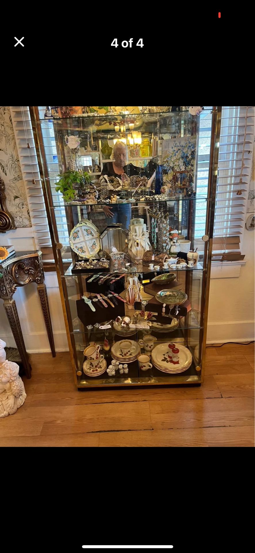 BRASS & GLASS CURIO