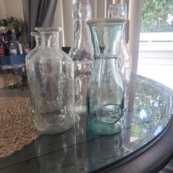 Contenedores De Cristal Para Leche O Jugo