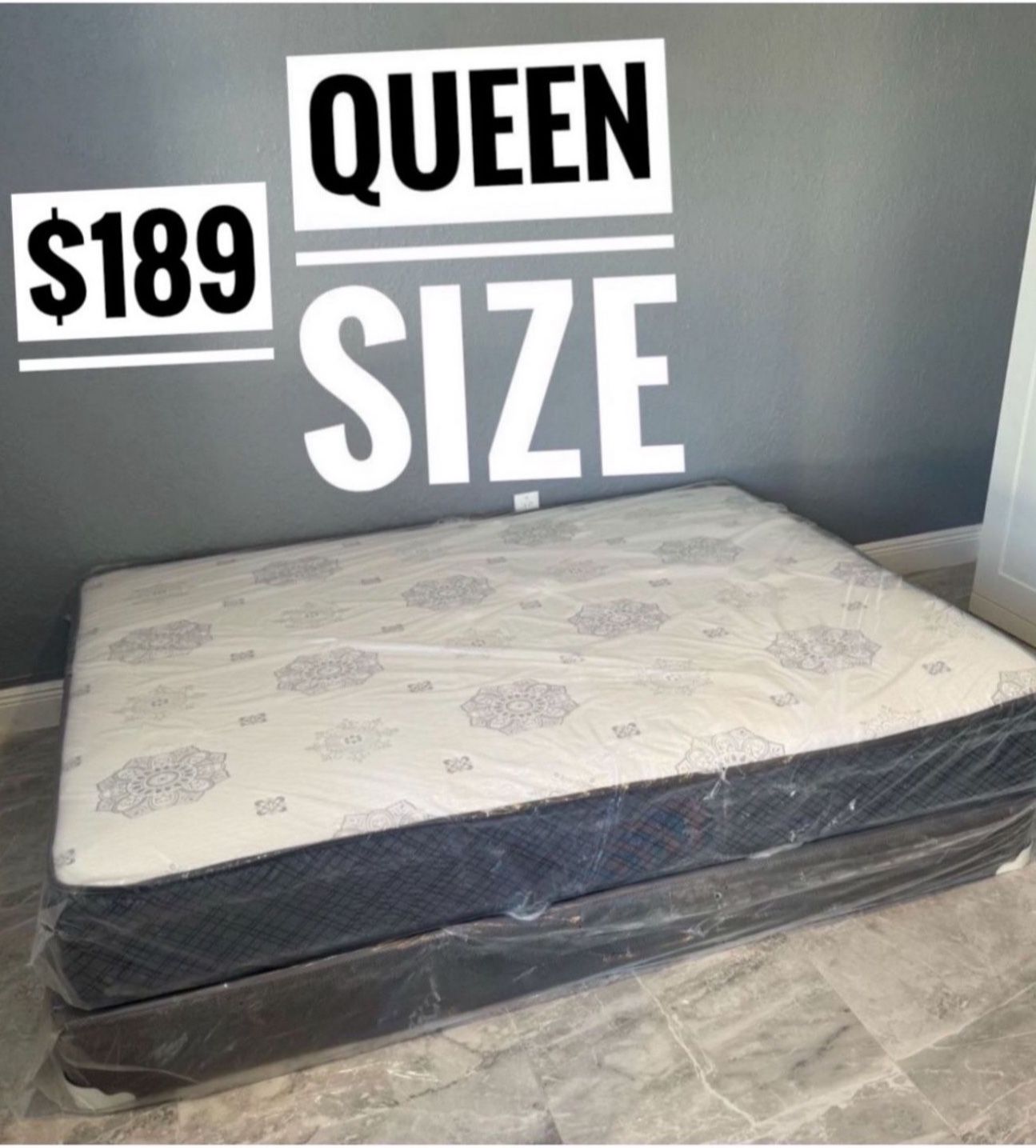NEW Mattress Queen Size Regular With Box Spring // Offer