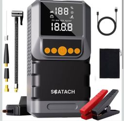 Jump Starter with Air Compressor, 8000A 150PSI Car Battery Jump Starter Battery Jumper Starter Portable (10.0 Gas/8.0L Diesel), 12V Jump Box with Jump