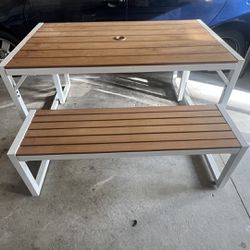 Outdoor Bench Table 