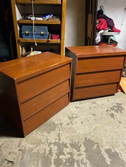 Mid century two small dressers see description