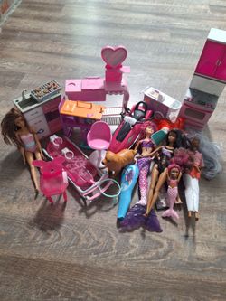 Barbies and accessories