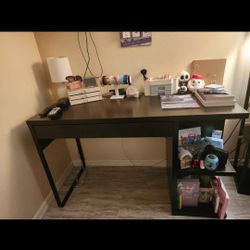 Desk With 4 Storage Shelves