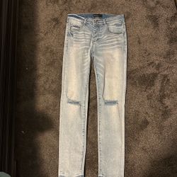 Rhine stone purple jeans