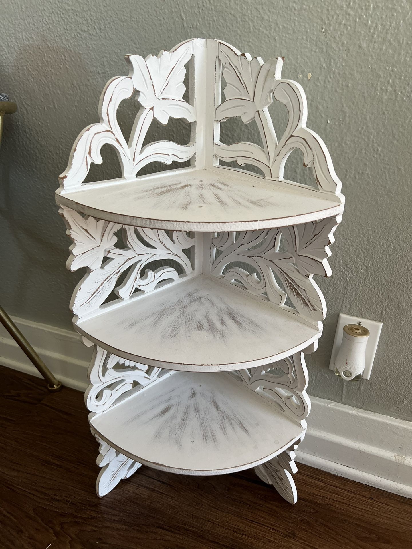 White Wall Corner Shelf
