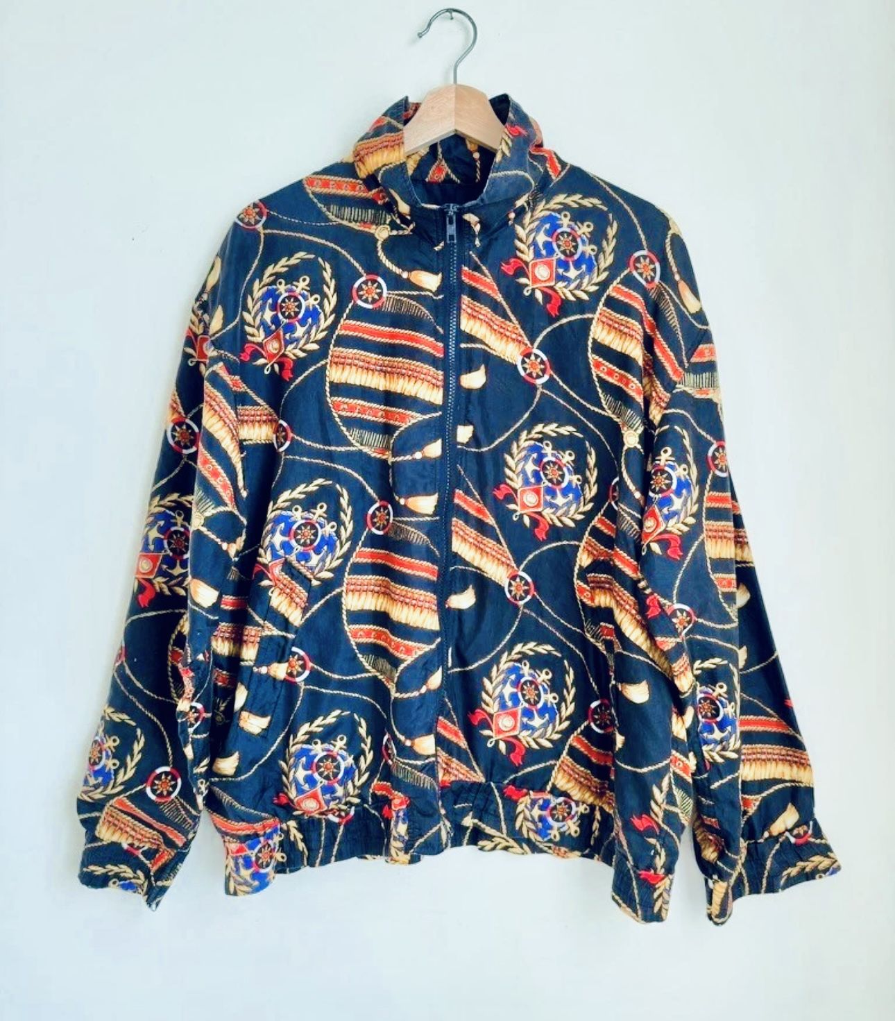 Vintage 100% Silk BOGARI Yacht Jacket Size 3XL