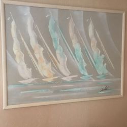 Sail Boats - Framed Art
