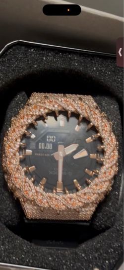 Casio G-Shock Custom Iced Out Rose Gold Watch