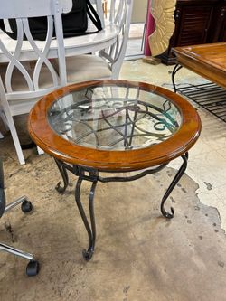 Round side table