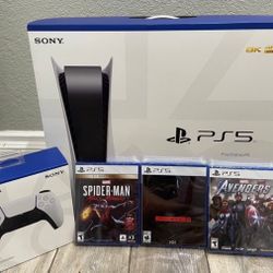 Brand New Disc Version Console + 3 Games + 1 Controller Bundle 