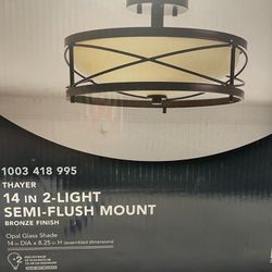 2-light semi-flush mount 