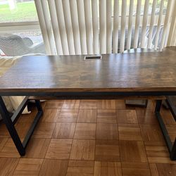 Industrial Desk / Computer Desk / Office Desk – Wood & Metal