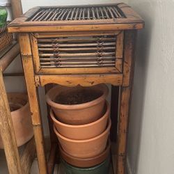 Vintage Bamboo Plant Stand