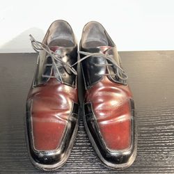 Moreschi Men's Leather  Burgundy Oxford Shoes Made in Italy Loafer Dress Sz 8.5