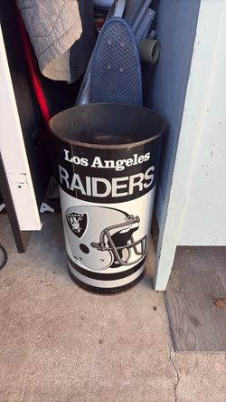 Vintage raiders trash can