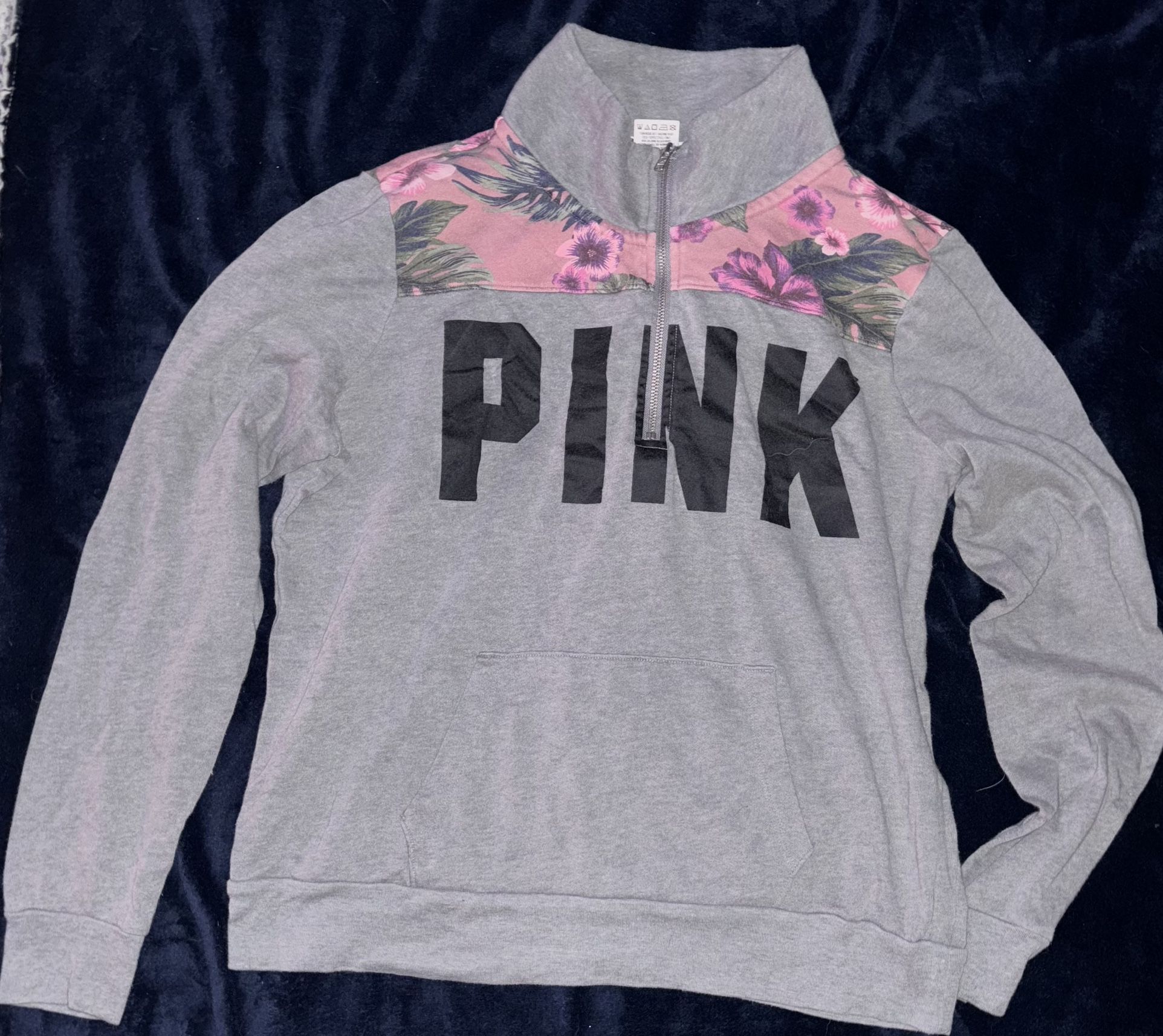 Women’s Pink Brand Quarter Zip Pullover Jacket (size Large)