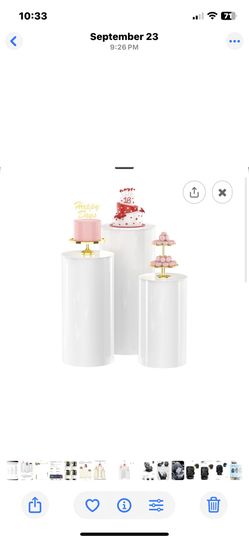 Cylinder Pedestal  3 Pieces  For Sale 