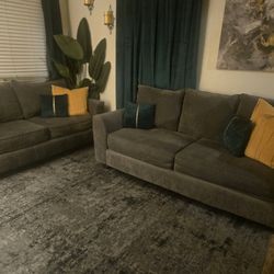 Grey Sofa And Love Seat