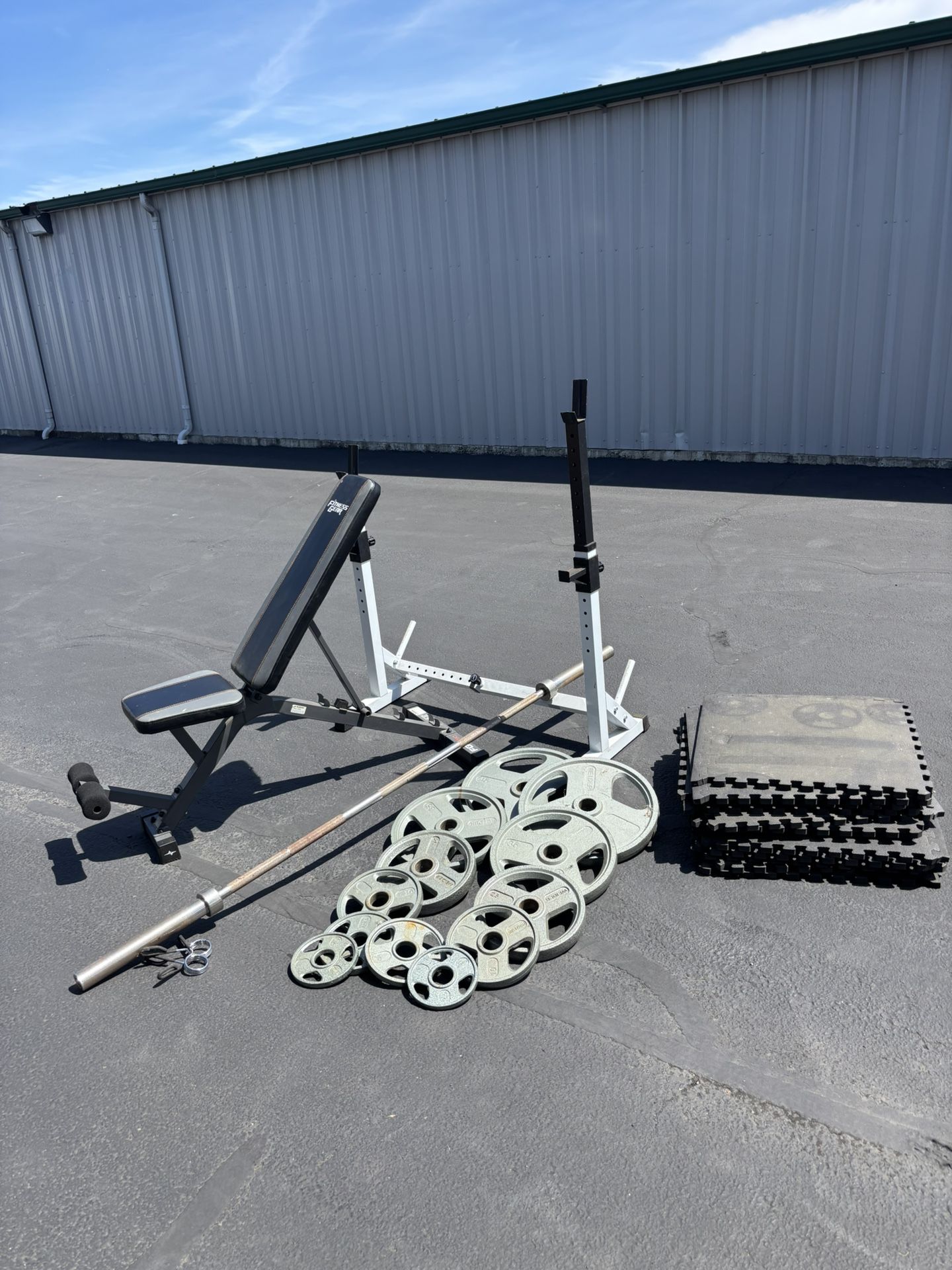 Gym Weights Bar Gym Mats