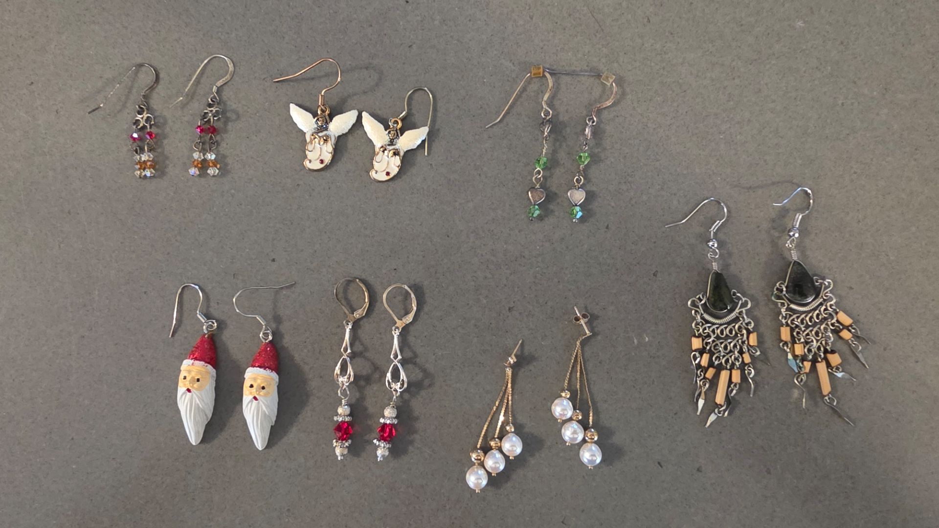 Mix of Costume and Handmade Earrings