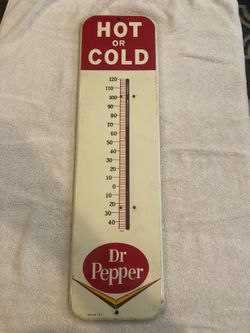 Vintage Dr Pepper thermometer 28”