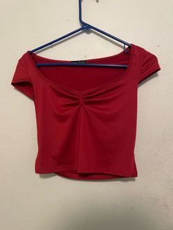 Red crop top