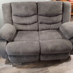 gray love seat