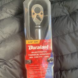 Duralast 3/8 Electronic Torque Wrench 20-100ft Lbs