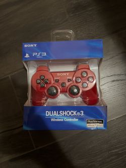 OEM Sony PS3 DualShock 3 Wireless Controller Red – New Open Box